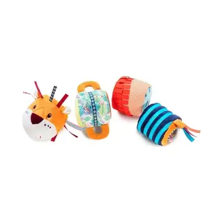 Lilliputiens - Muzikale Rol Jack De Leeuw - 4 Zachte Rammelaars In 1! - Elk Kleurrijk Stukje Van Jacks Lichaam Maakt Een Ander Geluid En Is Versierd
