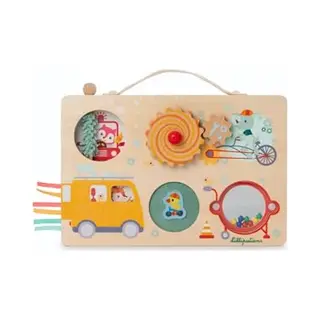 Lilliputiens - Aktivitätstafel Fahrzeuge - Busy Board Für Babys - Multi-Aktivitätsspielzeug Für Babys - Fördert Die Feinmotorik - Praktischer