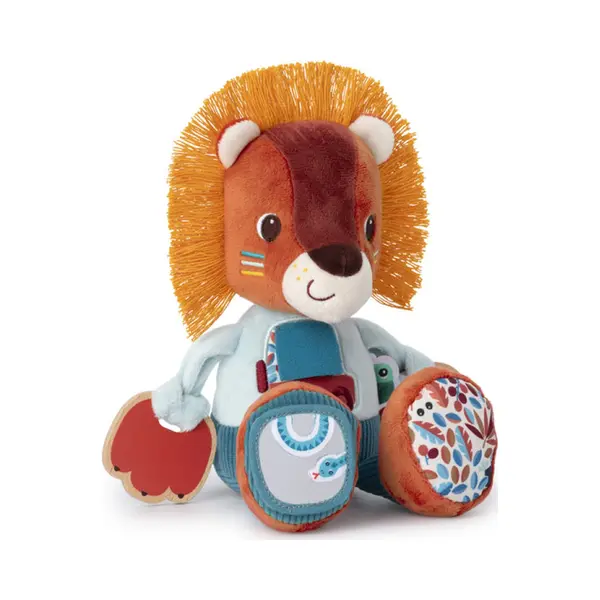 Lilliputiens - Activity Plüschtier Jack Der Löwe - Interaktive Babyrassel Mit Spiegel, Glöckchen Und Papiergeräusch - Stimuliert Die Sinne, Die thumbnail