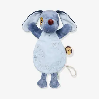Lilliputiens - Handpuppe Schmusetuch Phosphoreszierend – Jules Der Hund – Weiches Spielzeug Für Ruhigen Schlaf – Integrierte Schnullerschlaufe