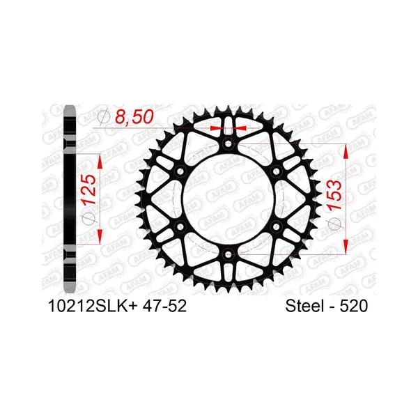 Afam 10212SLK+52 Kettenrad thumbnail