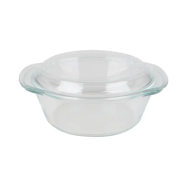 Chef Traiteur Ovenschaal Van Borosilicaat Glas Met Deksel - Rond - 2.1 Liter - 26 X 23 X 10, 5 Cm thumbnail