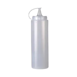 Urban Living Doseerfles/sausfles - Kunststof - Met Schenktuit - 700 Ml - 21 Cm - Pannenkoeken/Poffertjes