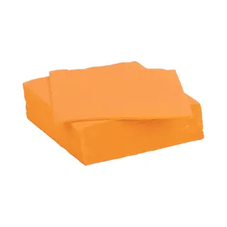 Color Party Diner/feest Servetten - 30x - Oranje - 38 X 38 Cm - Papier - 3-laags