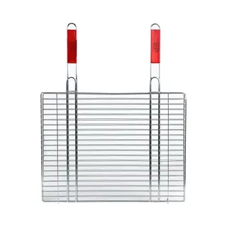 Elite Bbq/barbecue Rooster - Klem Grill - Metaal - 52x40x1cm - Vlees/vis/groente - Extra Groot Formaat