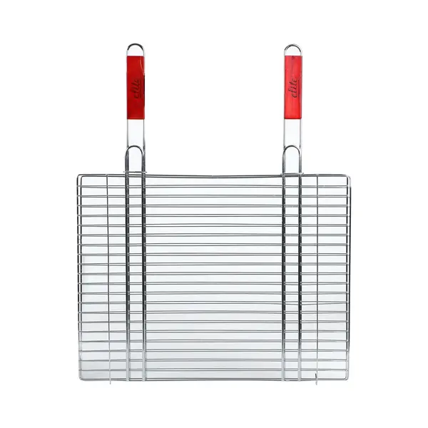 Elite Bbq/barbecue Rooster - Klem Grill - Metaal - 52x40x1cm - Vlees/vis/groente - Extra Groot Formaat thumbnail