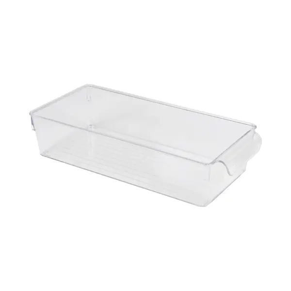 Urban Living Koelkast/keuken Organizer Mand/bak - Transparant - Kunststof - L32 X B15 X H7 Cm - Groente/fruit Lade - 3 Liter thumbnail