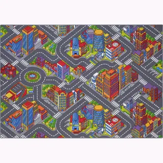 Carpet Studio Big City Speelkleed - 140x200cm - Vloerkleed Kinderkamer - Speelmat - Anti-slip Speeltapijt - Verkeerskleed