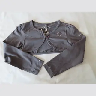Bolero - Kort Gilet - Meisjes - Grijst - Glitter 4 / 5 Jaar 104 /110