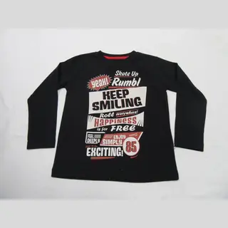 Rumbl , Tshirt Lange Mouw , Zwart , Jongens , Skate Up , 116/122