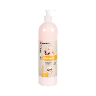 Hondenshampoo Macadamia – 1L – Geschikt Voor Elk Vachttype – Herstellende En Hydraterende Hondenshampoo – Flamingo Vachtverzorging