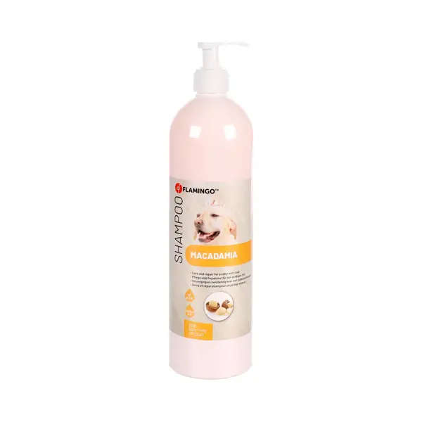 Hondenshampoo Macadamia – 1L – Geschikt Voor Elk Vachttype – Herstellende En Hydraterende Hondenshampoo – Flamingo Vachtverzorging thumbnail