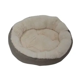Jack And Vanilla Nimba Ronde Mand - Kleur, Zand - Maat S, 50x50x15 Cm