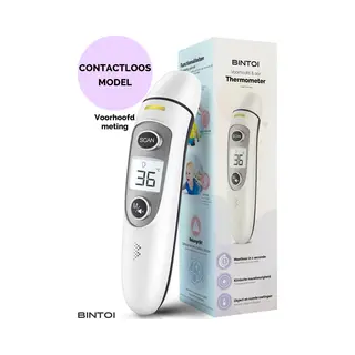 Bintoi® Stirnthermometer - Temperaturanzeige - Fieberthermometer Für Erwachsene Und Babys - Infrarot-Thermometer Körper - Digitales