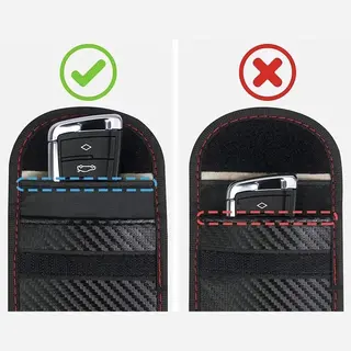 2x Rfid Autosleutel Antidiefstal Hoesje - Keyless Entry Beschermhoes - Faraday Autosleutelhoes - Rfid Blocker - Autosleuteltasje-Autosleutelhoes Rfid