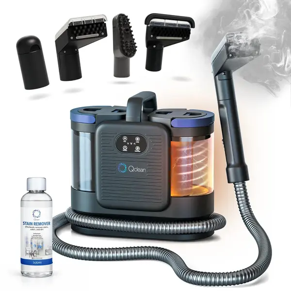 Qclean® Tapijtreiniger Pro - 4-in-1 Vlekkenreiniger Met Stoomfunctie - Zelfreinigend - Tapijtreiniger Stofzuiger- Zetelreiniger Stoomreiniger- Bank thumbnail