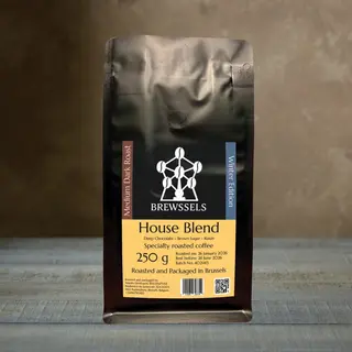 Brewssels - House Blend Winter Edition - Specialty Koffie - Koffiebonen - Medium Donker Gebrand - 250 G