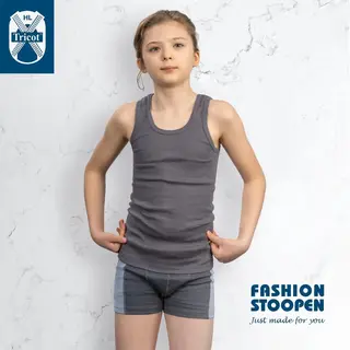 Hl Tricot - Jongens Boxershort Xander - Maat 92 - Jongens - Grijs -