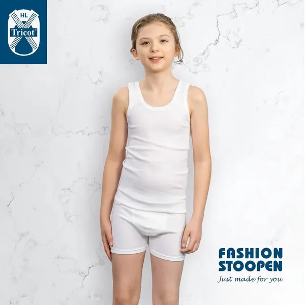 Hl Tricot - Boxershort Xander Wit - Maat 128 - Jongens - Wit - thumbnail