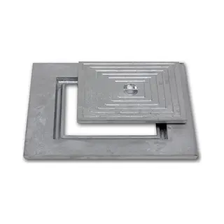 Pierre et Sol Enkelbodem Gegoten Aluminium Inspectiedeksel - 30x30cm
