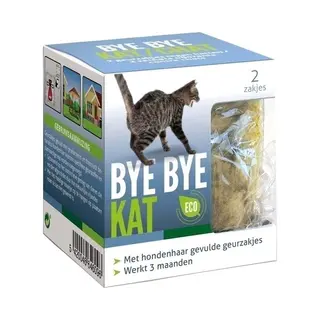 Bsi - Bye Kattenverjager Geurzakjes - Geurzakjes Gevuld Met Behandeld Hondenhaar - 2 Zakjes