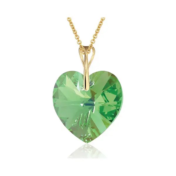 Montebello Ketting Mila HG465 - Swarovski Hart - 925 Zilver Verguld - Ø18mm - 45cm thumbnail