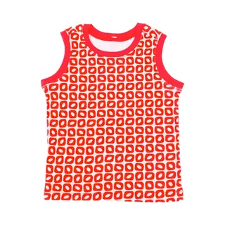 Ducksday– Top - Unisex – Stretch – Funky Red - Promo – 8 Jaar