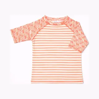 Ducksday - Uv-Zwemshirt Voor Baby - Uv-werend UPF50+ - Rashguard Met Korte Mouwen - Unisex - Ondo - Maat 1 Jaar