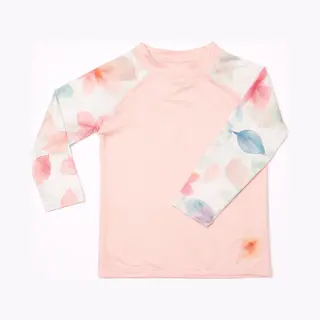 Ducksday - Uv-Zwemshirt Voor Kinderen - Uv-werend UPF50+ - Rashguard Met Lange Mouwen - Meisje - Bliss Dot - Roze Pastel - Maat 2 Jaar