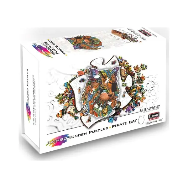 Eureka 2D RainboHouten Puzzel Piraat Kat (116 onderdelen) thumbnail