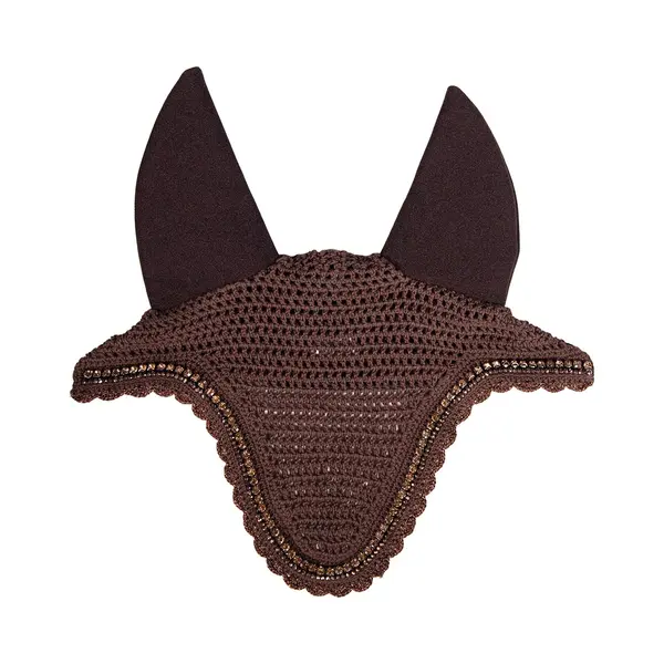 Kentucky Horsewear - Oornetje - Stone&pearl Long Soundless Bruin - Voor Paard thumbnail