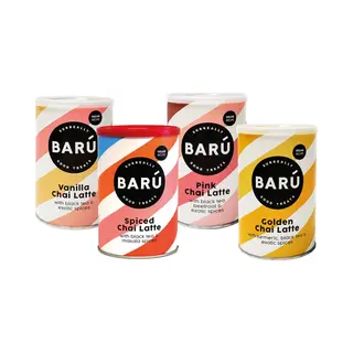 Barú Chai Latte Bundel - Spiced, Vanilla, Pink & Golden - 4 X 250g - 64 Porties