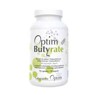 Optim Butyrate Sodium Butyrate Supplement Uk 285 Mg High Dose & Microencapsulated 90 Capsules Butyric Acid - Gut Health & Microbiome - Ibs Relief -