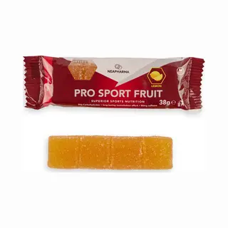 Neapharma Pro Sport Fruit Citroen Mét Cafeïne - Energy Fruit Chew - 50 Mg Cafeïne - 30g Koolhydraten - Langdurige Isomaltulose Energie - Per 10