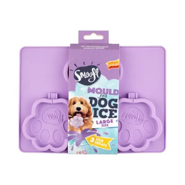 Smoofl Pawshaped Silicone Mould To Make Ice Lollies For Dogs, Do It Yourself And Easy To Make Ice Cream As A Delicious Vegan Dog Snack To Cool Down, thumbnail