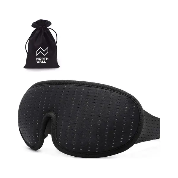 Northwall Luxe Slaapmasker Voor Mannen En Vrouwen - 100% Verduisterend - 3D Ergonomisch Traagschuim - Oog Masker Met Opbergzakje thumbnail