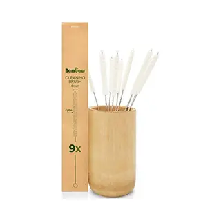Bambaw Straw Brush 9 Pack | Wire Brushes | Small Brushes For Cleaning| Tube Cleaner | Straw Cleaning Kit | Smoking Pipe Cleaners | Cleaner Brush | Straw
