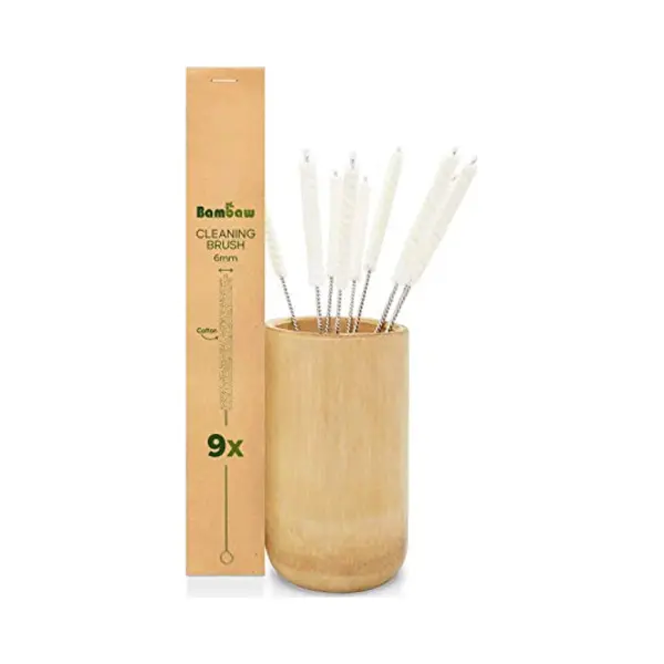 Bambaw Straw Brush 9 Pack | Wire Brushes | Small Brushes For Cleaning| Tube Cleaner | Straw Cleaning Kit | Smoking Pipe Cleaners | Cleaner Brush | Straw thumbnail