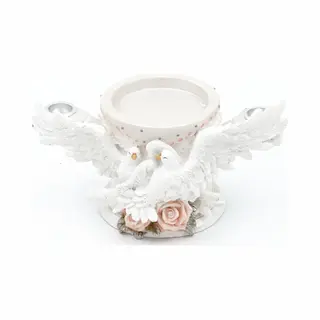 Yiltex Kaarshouder - Wit Met Roze - 21x8cm