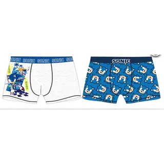 Sonic The Hedgehog - Boxershort - 2 Stuks - Blauw/Grijs