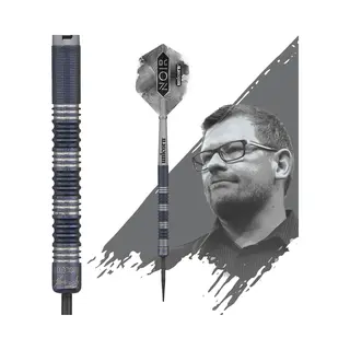 Unicorn Steel Tip Professional Darts Set | James 'The Machine' Wade Noir Organic | 70% Tungsten Barrels With Black Titanium Coating | 21 G