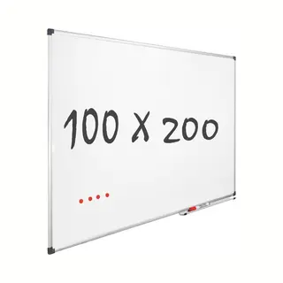 Ivol Whiteboard 100x200cm - Magnetisch - Gelakt Staal - Met Montagemateriaal