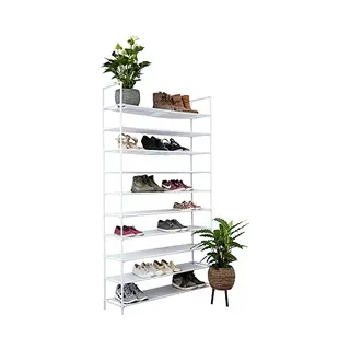 Vivol Deluxe Schuhregal Xxl - Schuhablage Für 50 Paar Schuhe - Schuhschrank Mit 10 Ebenen - HxBxT, 178x100x29, 5 Cm - Schuhständer
