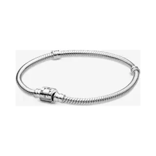 Pandora Silver Barrel Clasp Snake Chain Bracelet -