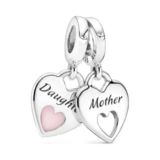 Pandora Kettenanhänger Pandora Doppeltes Herz Charm-Anhänger 799187C01 Anhänger