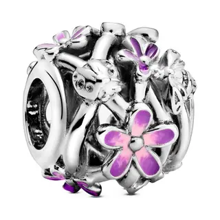 Pandora Openwork Purple Daisy Charm