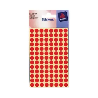 Avery Coloured Labels in Packets