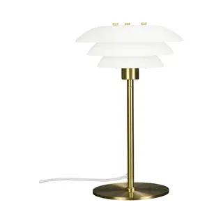 Dyberg Larsen DL20 Tischlampe G9 5 W Led Messing, Undurchsichtig, Weiß