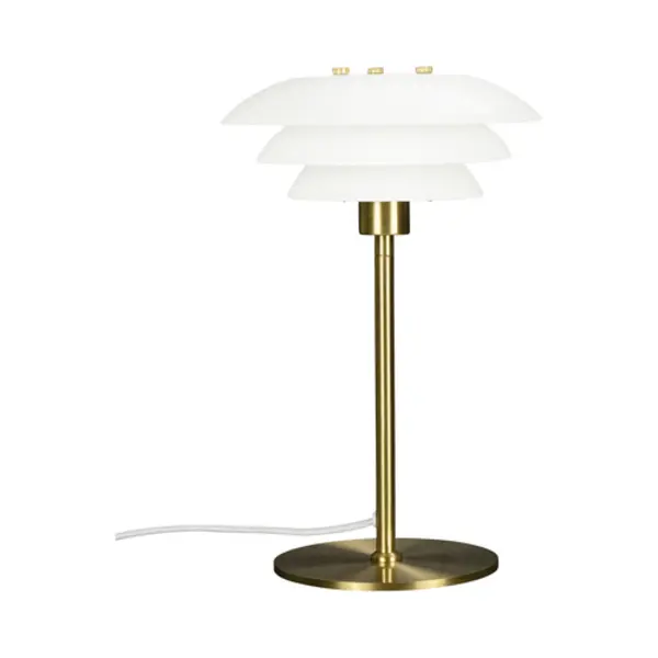 Dyberg Larsen DL20 Tischlampe G9 5 W Led Messing, Undurchsichtig, Weiß thumbnail