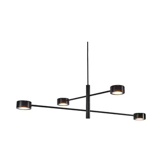 Nordlux Clyde - Pendelleuchte - 89, 6 X 8, 5 X 222, 3 Cm - 3 Stufen Dimmer - 4 X 5W Led Inkl. - Schwarz